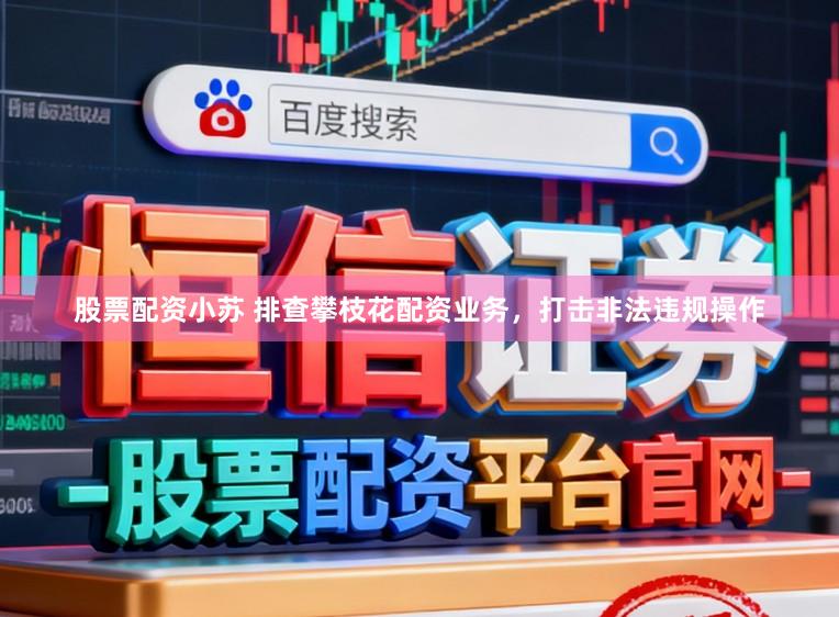 股票配资小苏 排查攀枝花配资业务，打击非法违规操作